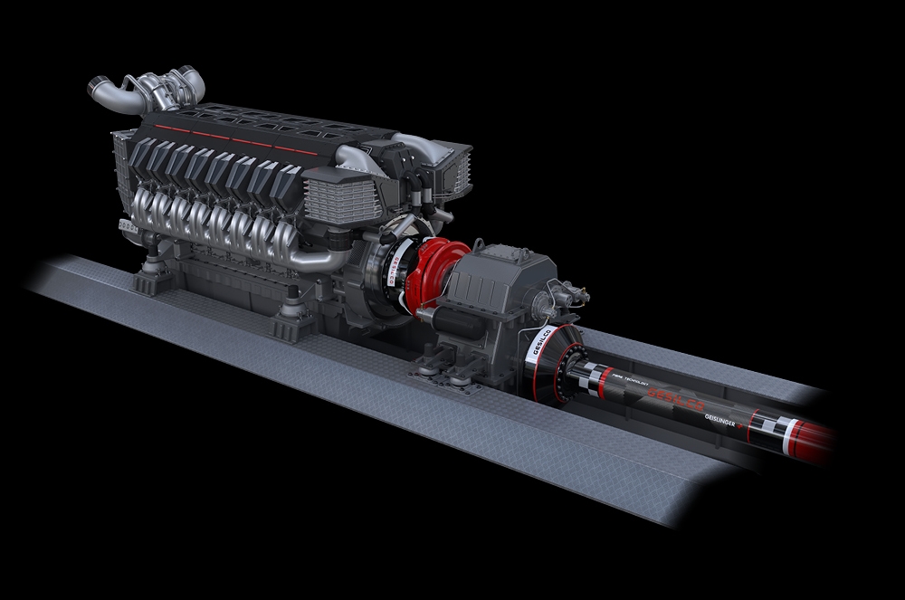 Figure 3 GESILCO Shaftline as found in a 4 stroke marine diesel engine