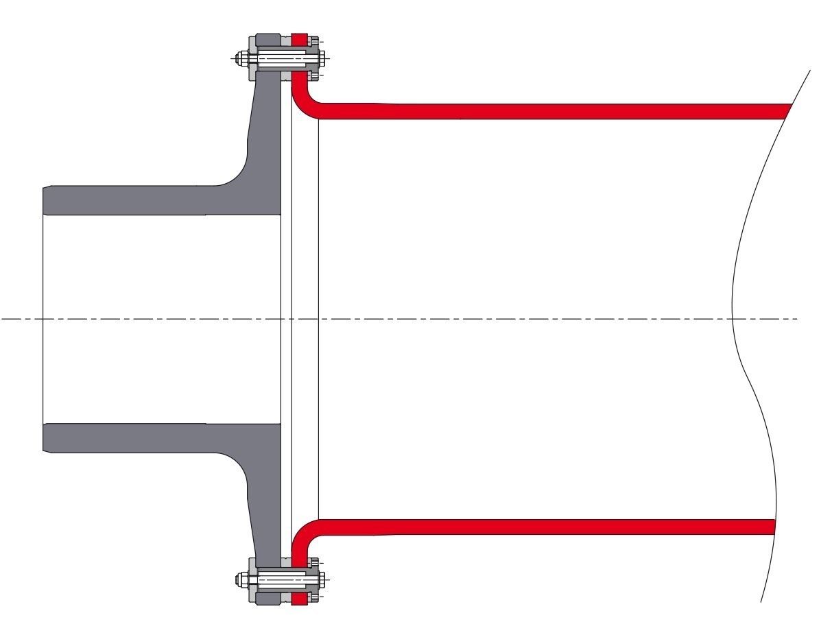 Geislinger shaftline integrated composite flange