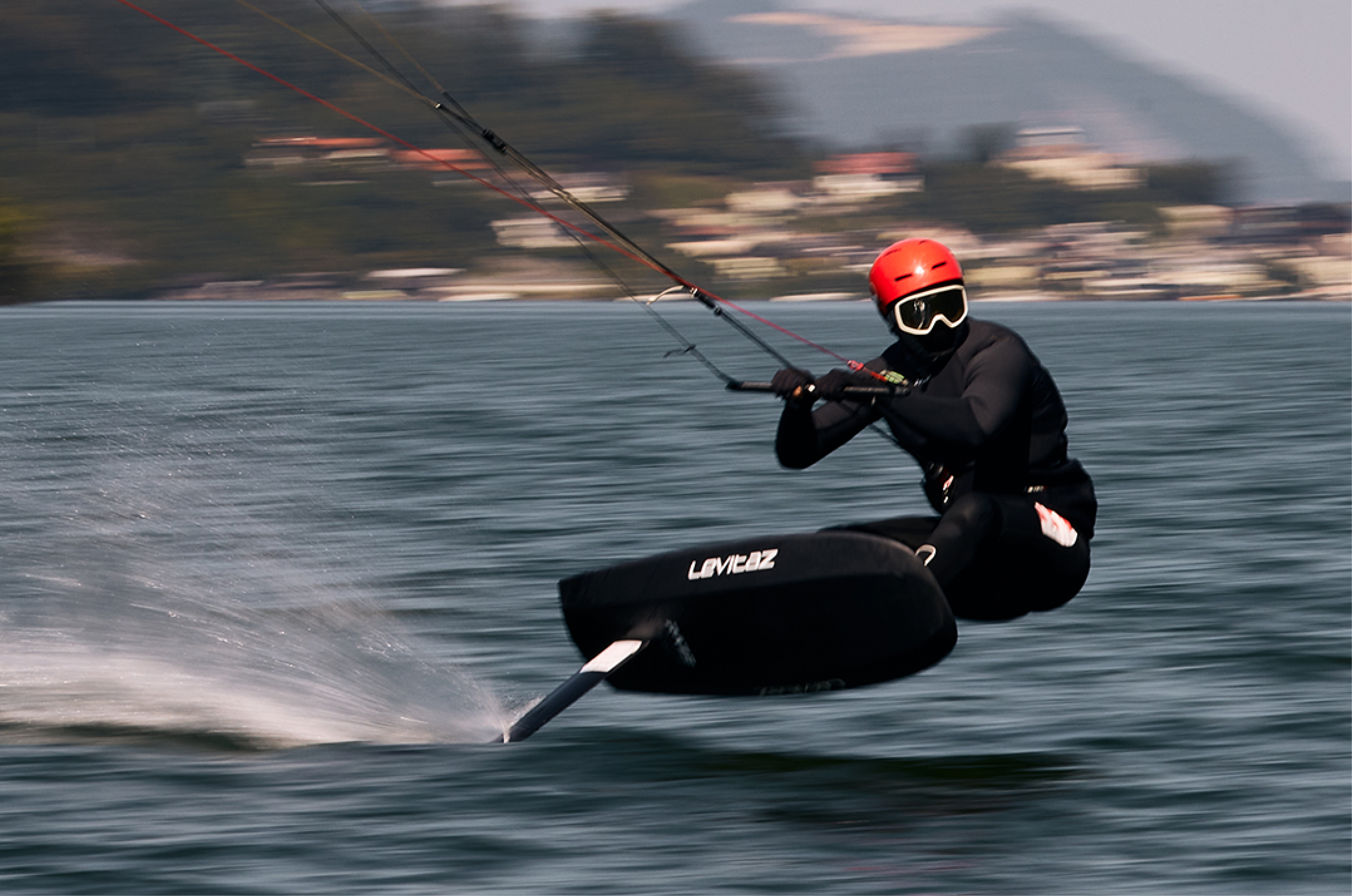 Olympic bronze medalist and multiple Formula Kite World Champion Maximilian Maeder (SGP) on the R6 Race Series at the Traunsee in Austria.